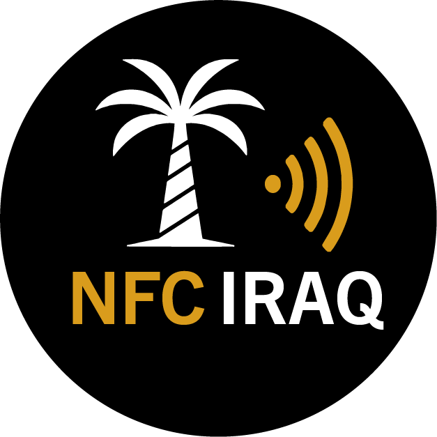 ملصق NFC أسود